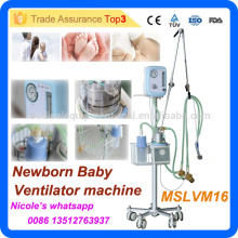 MSLVM16i Nuevo técnico y fácil llevar el carro del hospital bebé recién nacido CPAP máquina del respirador / máquina de respiración